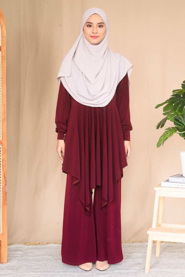 Calla Blouse - Maroon